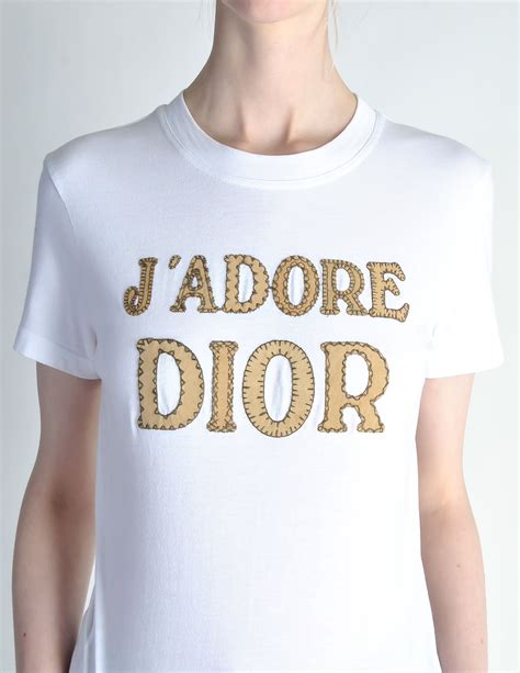 christian dior vintage j'adore girl logo t-shirt top|pre owned dior t shirts.